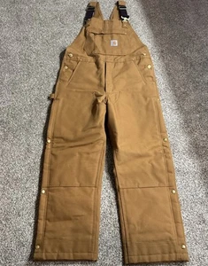 Carhartt BIB OVERALL, LOOSE FIT FIRM DUCK INSULATED, Braun, Medium Short - Bild 1 von 5