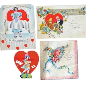 Lote de Tarjetas de San Valentín Vintage EE. UU. Retro Amor Tarjetas de Felicitación Vacaciones Efímeras - Imagen 1 de 12