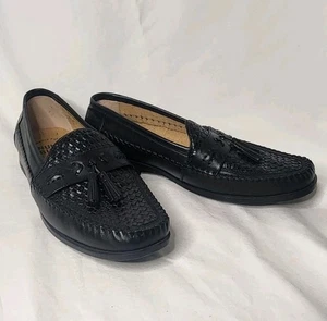 Mocassini NUNN BUSH in pelle nera con nappe e memory foam da uomo taglia 9,5 - Foto 1 di 9