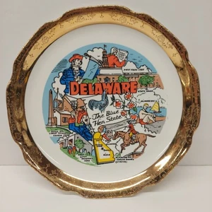 Vintage souvenir state collectible plate Delaware. Free Shipping - Picture 1 of 4