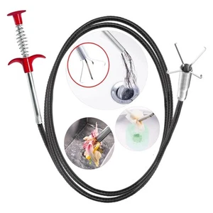 Drain Snake,61 inch Flexible Grabber Claw Pick Up Reacher Tool,Drain Clog Rem... - Picture 1 of 6