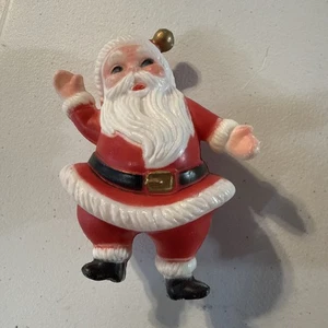 Statuina Babbo Natale vintage danza natalizia ondeggiante viso dolce modellata barba - Foto 1 di 9