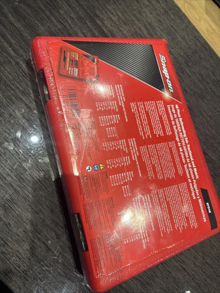 *New* Snap On RTD48 Metric / AF Rethreader Tap Die Kit 48 Piece Restorer Chaser - Image 1 of 1