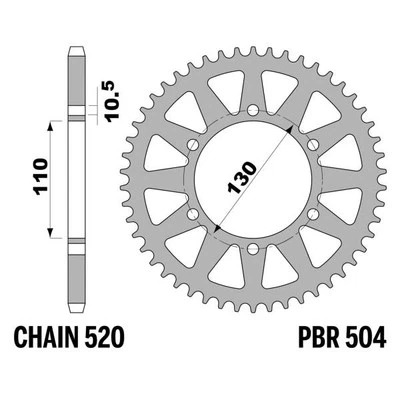 Corona PBR Z40 denti passo 520 in Ergal Duro Yamaha YZF R6 2003-2005 Foto 1 de 4