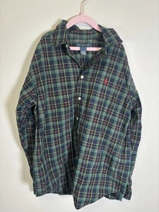Boys Ralph Lauren Size 14/16 Green Plaid - Picture 1 of 4