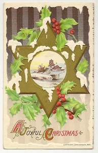 Star of David 1910 John Winsch Christmas scene - Picture 1 of 1