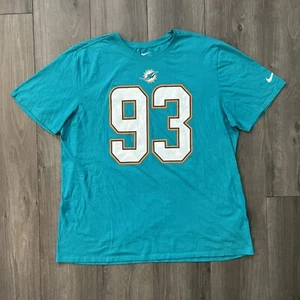 Nike Miami Dolphins Ndamukong Suh T Shirt Mens 2XL Green Short Sleeve - Picture 1 of 7