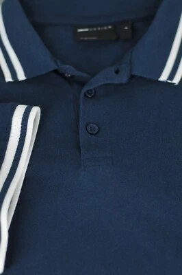 asos Men's Blue Cotton Mesh Short Sleeve Polo Casual Shirt L large - Image 1 of 4