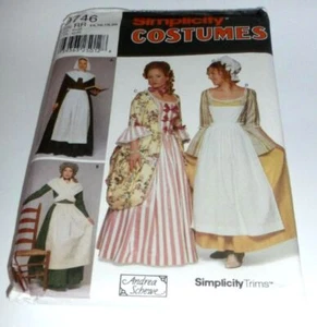 Kolonial Puritaner Quäker viktorianisches Outlander Kleid Kostüm Schnittmuster 14-20 - Bild 1 von 4