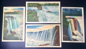 4 Vintage Postkarten Niagarafälle Hufeisenfälle beide Tage & Beleuchtung  - Bild 1 von 9