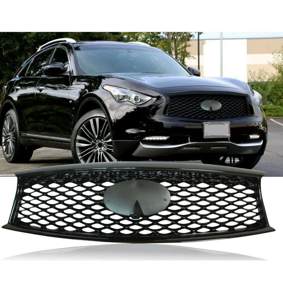 Front Grill For 2014-2020 INFINITI QX70 W/o Camera Option Foto 1 de 4