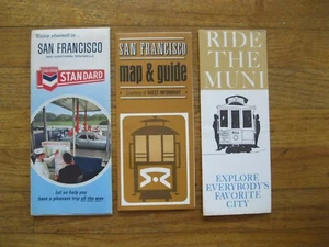 VTG SAN FRANCISCO CA ROAD MAP~GUIDE~RIDE THE MUNI~1967-1968 - Picture 1 of 5