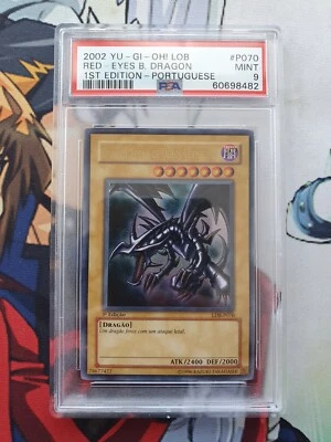 Red Eyes B. (Black) Dragon LOB-070 (Portuguese) Ultra Rare 1st PSA Grade 9 - Image 1 of 2