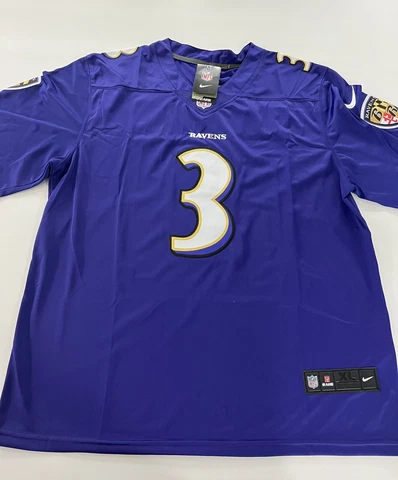 NFL Baltimore Ravens #3 Odell Beckham Jr Custom Jersey Size Xl Cover