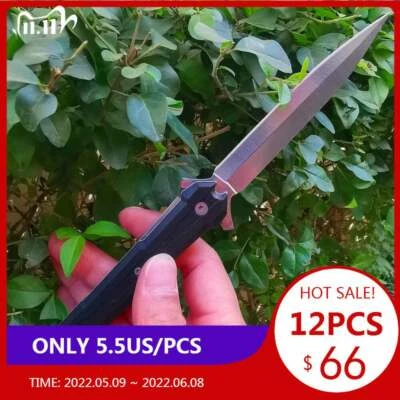Cuchillo plegable táctico de supervivencia al aire libre de alta calidad 12 unidades herramienta de defensa personal EDC Foto 1 de 4