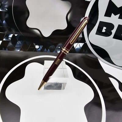 Bolígrafo MONTBLANC Meisterstuck Borgoña/Rojo 164R Clásico Borde Dorado ¡COMO NUEVO! Foto 1 de 4