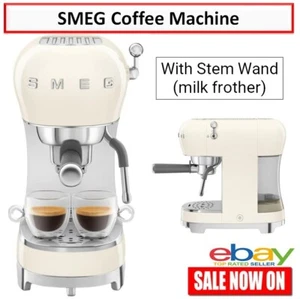 SMEG Espresso Coffee Machine Retro Vintage Cappuccino Maker 15 Bar Milk Frother - Picture 1 of 10