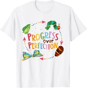 Progress Over Perfection Caterpillar Students Teacher T-Shirt Hoodie - Picture 1 of 16
