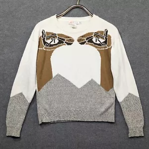 Mara Hoffman Camel Print Sweater Womens Small Alpaca Graphic Pullover Designer - Picture 1 of 10