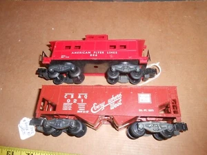 S Scale American Flyer 806 Caboose & 921 Everywhere West Hopper. - Picture 1 of 7