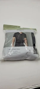 Goodfellow & Co Men's 4pk V-Neck T-Shirt Size Small - Black - Picture 1 of 4
