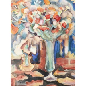 Gestel Stillleben Blumen Glasvase Kunstplakat großer Druck 46x61 cm - Bild 1 von 5