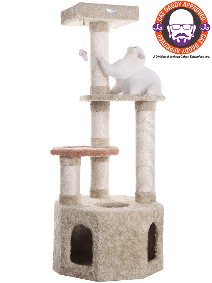 X5703 Armarkat Premium Cat Tree Model Khaki 57in ARMR