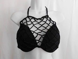 Top bikini donna nero con spalline Shade & Shore 36D taglia 36D - Foto 1 di 8