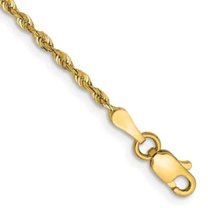 Pulsera tobillera de 14K 10 pulgadas 1,85 mm corte diamante cuádruple cuerda broche langosta - Imagen 1 de 3