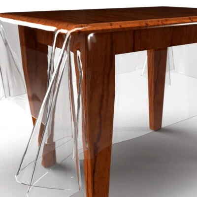 Schutzfolie Tischdecke "Cristal clear" transparent 0,2mm Dick 1,4m Br. Meterware - Bild 1 von 3
