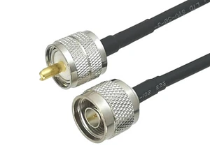 RG58 N macho enchufe a UHF PL259 macho conector de enchufe RF puente coleta 4 pulgadas ~ 3 pies - Imagen 1 de 21