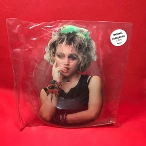 MADONNA Borderline 1986 UK 7" Vinyl shaped PICTURE DISC single record - Imagen 1 de 2