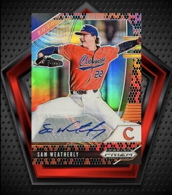 Sam Weatherly *1/15* Auto 2020 Panini Snakeskin Prizm #PDP81 Colorado Rockies - Image 1 of 3