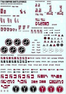 T'au Empire Battleforce - Hoja/calcomanías de transferencia - Warhammer 40K - Imagen 1 de 1