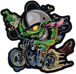 Bobber Monster Embroidered Jacket Vest Back PATCH  (11.0 X 12.0 inch iron Sew ) - Picture 1 of 1