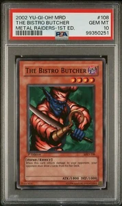 PSA 10 The Bistro Butcher 1st Edition MRD-108 Yu-Gi-Oh Metal Raiders 2002 Mint - Bild 1 von 2