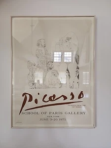 Vintage Old Original PICASSO Etching Exhibition Lithograph Poster 1975 - Picture 1 of 9