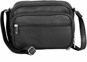 Cowhide Leather Women'S Shoulder Purse Small Cross Body Organizer Bag with Many - Picture 1 of 8