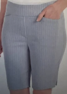 Corto para mujer Hilary Radley Bermudas ~ Combo a rayas azul claro talla XXL (18) nuevo con etiquetas - Imagen 1 de 2