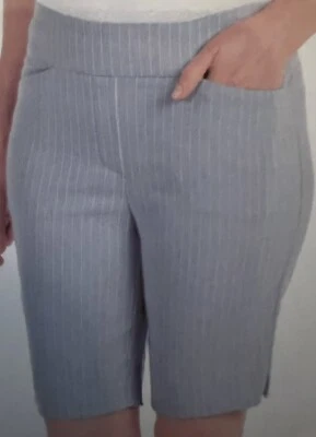 Bermudas cortas para mujer Hilary Radley ~ azul claro combo rayas talla XXL (18) NUEVAS CON ETIQUETAS Foto 1 de 2