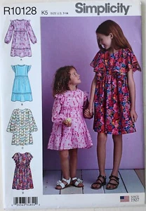 Simplicity 8853 Girls Dresses Sleeve Variations Sewing Pattern Sz 7-14 - Picture 1 of 1