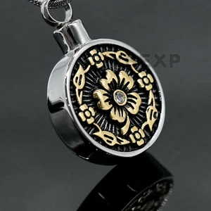 NEW Flower of Life Cremation Jewelry Urn Necklace Ashes Memorial Set With Tool - Picture 1 of 7