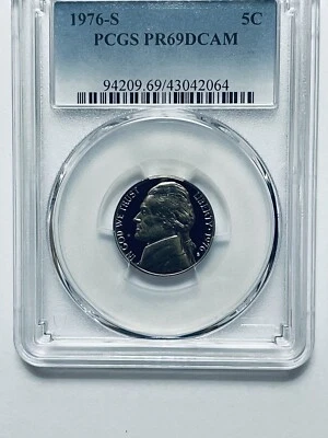 1976-S Jefferson Nickel PCGS PR69DCAM - Image 1 of 4