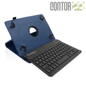 Schutzhülle inkl. Bluetooth-Tastatur in BLAU für 10.1" Lenovo Tab E10 - Bild 1 von 10