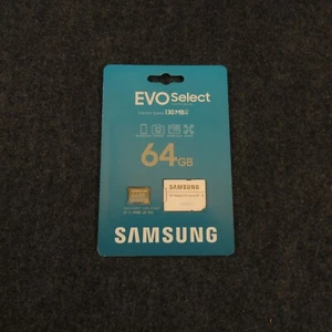 NEW Samsung EVO Select 64gb MicroSD Card with SD Card Adaptor microSDXC FHD - Picture 1 of 6