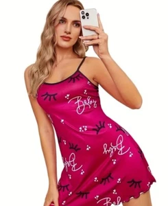 Women’s Spaghetti Straps Cami Babydoll Lingerie Pajama Night Dress SZ M - Picture 1 of 2