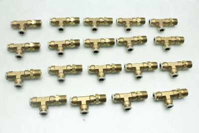 19 New Parker X171PL-6-6 Push-to-Connect Brass Tee Pipe Fittings / Prestolock - Image 1 of 3