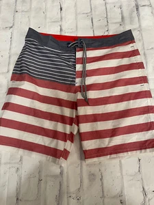 Goodfellow Co Men's Swim Trunks Shorts American Flag Size 33W - Picture 1 of 4