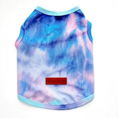 Pet Tie-dye Vest Sleeveless Texture Dog Vest Puppy Supplies Breathable Casual↔ - Image 1 of 4