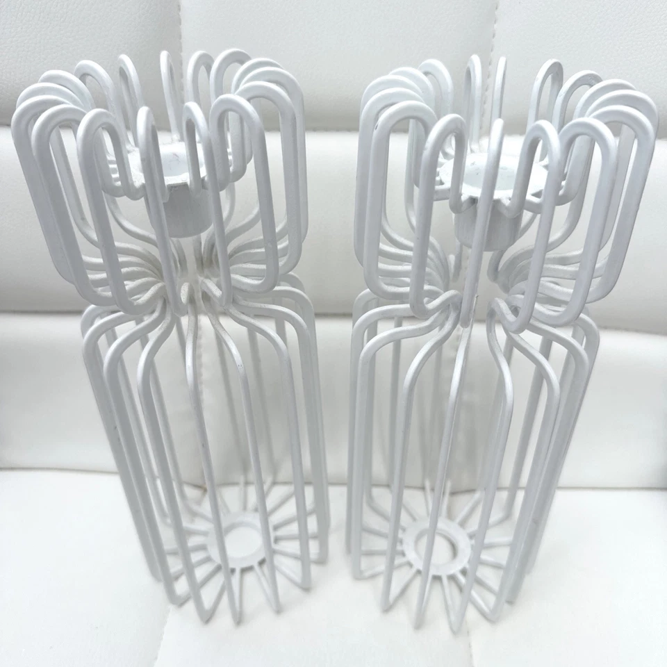 Ehlen Johansson White Metal Wire Candle holders Scandinavian IKEA Vintage MCM - Image 1 of 4